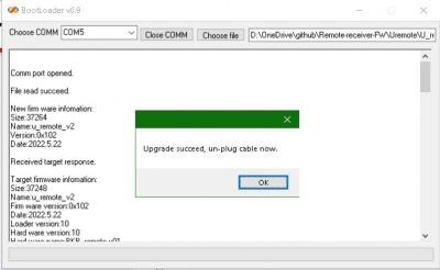 Uremote upgrading finished.jpg